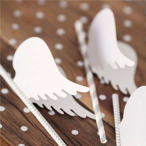 Angel Wings Glass Decoration (10pk)