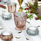 Silver Glass Candle Holder - 6cm