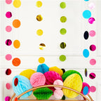 Multi Coloured Glitter Hanging String Decorations - 2.1m (6pk)
