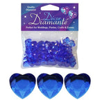Sapphire Blue Heart Table Diamantes (28g pack)