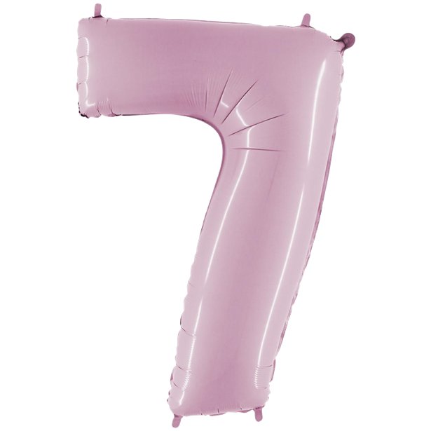 Pastel Pink Foil Number Balloons - 40"