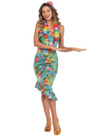 Blue Hawaiian Dress - Adult Costume