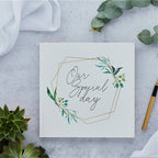 Geometric Greenery Wedding Guest Book