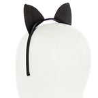 Black Sequin Cat Ears Headband