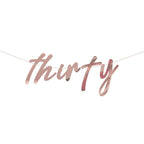 Mix It Up Rose Gold 'Thirty' Paper Banner - 1.7m
