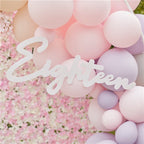 18 White Balloon Arch Sign