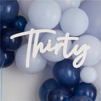30 White Balloon Arch Sign