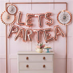 Rose Gold 'LETS PARTEA' Balloon Bunting