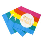 Rainbow 'Happy Birthday' Paper Napkins - 33cm (16pk)