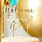 Ready To Pop Welcome To The World Cake Topper - 19cm
