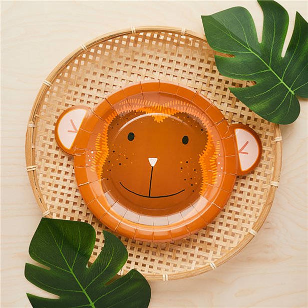 Snappy Monkey Paper Plates (8pk)