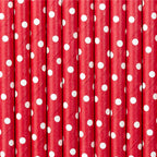 Red Dots Paper Straws (10pk)