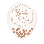 Team Bride Confetti Balloons - 12" Latex (6pk)