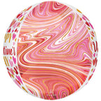 Happy Valentine's Day Marble Orbz Balloon - 16"