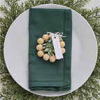 Wooden Bead Place Card Holder with Foliage (6pk)