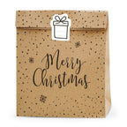 Merry Christmas Kraft Gift Bags - 27cm (3pk)