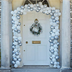 Silver ChristmasBalloon Door Arch - 240 Balloons
