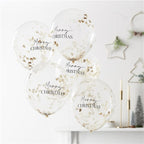 Gold Christmas Tree Confetti Balloons - 12" (5pk)