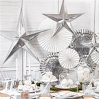 Silver Paper Star Decoration - 70cm