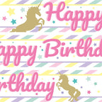 Unicorn Sparkle Paper Banners - 1m (3pk)