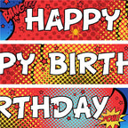 Spider-Man Style Paper Banners - 1m (3pk)