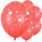 Red Hearts Latex Balloons - 11" (6pk)