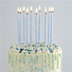 Mix It Up Blue Marble Tall Candles (12pk)