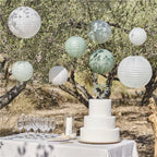 Secret Garden White Paper Hanging Decorations (8pk)
