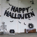 Happy Halloween Balloon Bunting with Webs & Bats