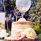 Botanical Baby Wooden Hey Baby Cake Topper