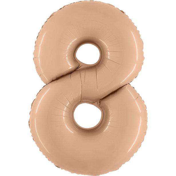 Satin Nude Foil Number Balloons - 40"