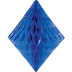 Blue Honeycomb Diamond Decoration - 30cm