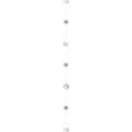 Silver Glitter Paper Circles Balloon Tail - 1.8m