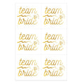 Team Bride Gold Foil Temporary Tattoos (6pk)