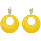 Neon Yellow 80's Earrings