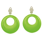 Neon Green 80's Earrings