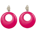 Neon Pink 80's Earrings
