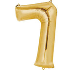 Gold Foil Number Balloons - 16" Air Fill