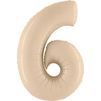 Satin Cream Foil Number Balloons - 40"