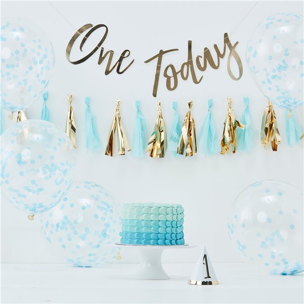 Pick & Mix Pastel Blue 1st Birthday Cake Smash Kit