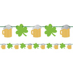 St Patrick's Day Beer and Shamrock Banner - 3.65m