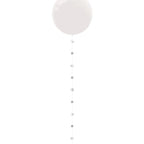 Silver Glitter Paper Circles Balloon Tail - 1.8m