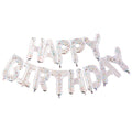 Rainbow Confetti Happy Birthday Balloon Bunting