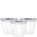 Premium Silver Trim Plastic Tumbler - 266ml (24pk)