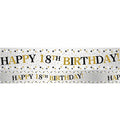 Sparkling Celebration 18th Foil Banner - 2.7m