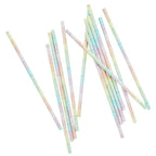 Eco Pastel Rainbow Paper Straws (20pk)