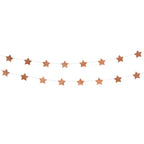 Rose Gold Star Foil Garland - 3.6m
