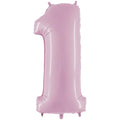 Pastel Pink Foil Number Balloons - 40"