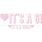 It's A Girl Paper Banner - 1.8m