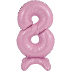 Pastel Pink Standing Number Balloons - 25" Air Fill